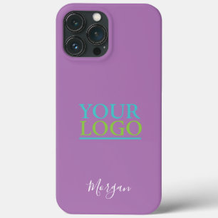 Case-Mate iPhone Case Your Logo/Art/Photo, White Script Name, Lavender