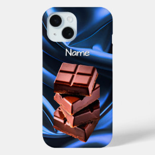 Coque Pour iPhone 15 Yummy Chocolate Carrés