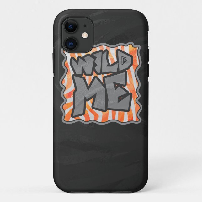 Coques Case-Mate iPhone Zebra Orange et White Wild Me (Dos)