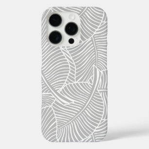 Coques iPhone 16 Pro Zebra Palm Hawaïen Tropical Gris Argent