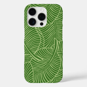 Coques iPhone 16 Pro Zebra Palm Hawaiian Tropical Palm Green