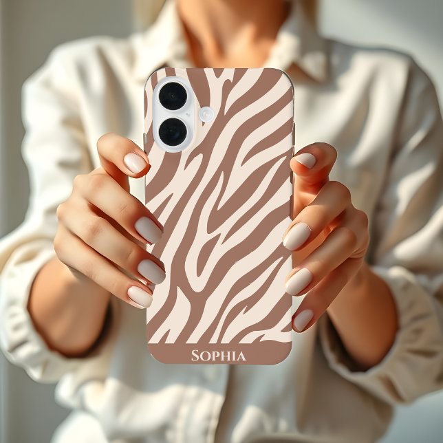 Coques Case-Mate iPhone Zebra Print-Mocha Mousse (Zebra Print-Mocha Mousse Case-Mate iPhone Case)