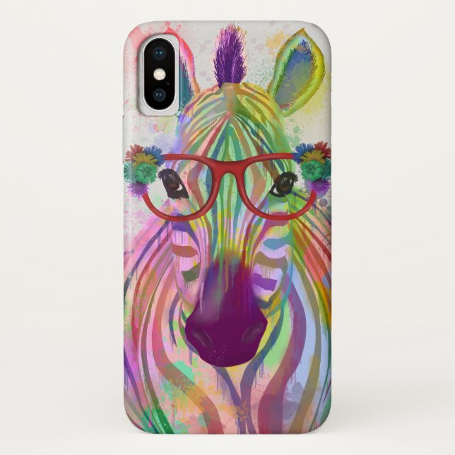 Coques Case-Mate iPhone Zebra Rainbow Splash (Dos)