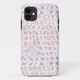 Case-Mate iPhone Case Zebra rose et blanc Chevron