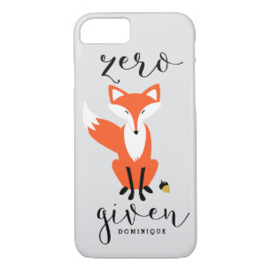 Coque iPhone 8/7 Zero Fox Donné Funny Pun Personnalisé