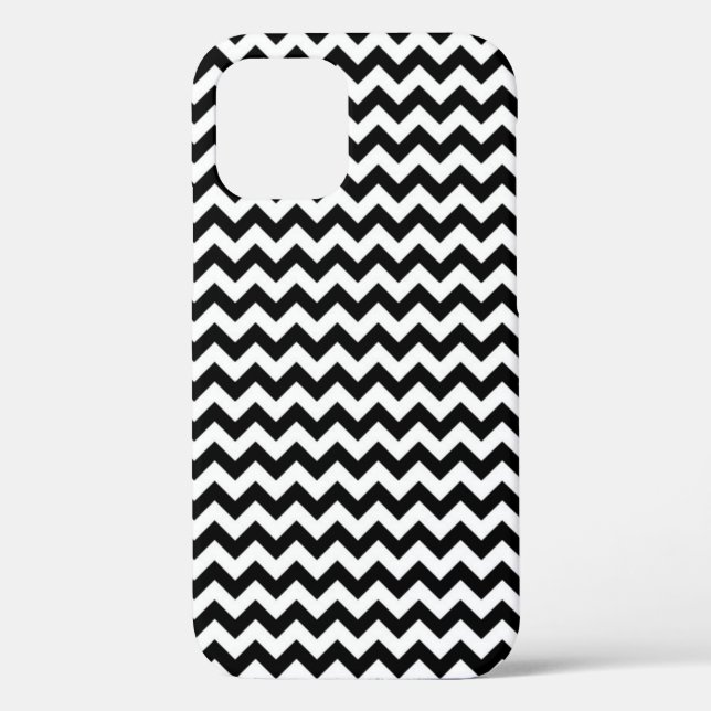 Coques Case-Mate iPhone Zig Zag noir et blanc Chevron (Verso)