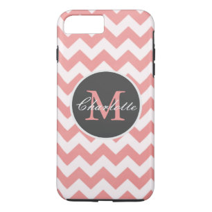 Coque Case-Mate Pour iPhone ZigZag Chevron Chic Monogrammed Motif rose