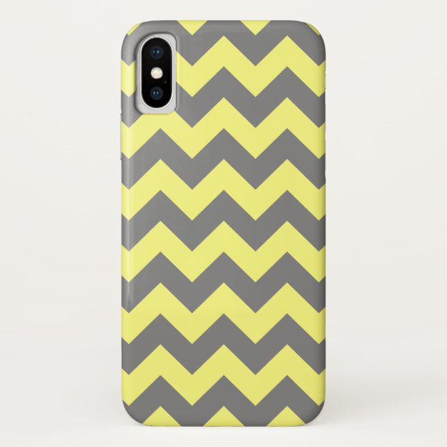 Coques Case-Mate iPhone Zigzag jaune et gris (Dos)