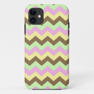 Etui iPhone Case-Mate Zigzag patroon (roze, groen, geel en bruin)