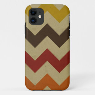 Coque iPhone 11 Zigzag rayures de chevron rétro zig zag motif chic