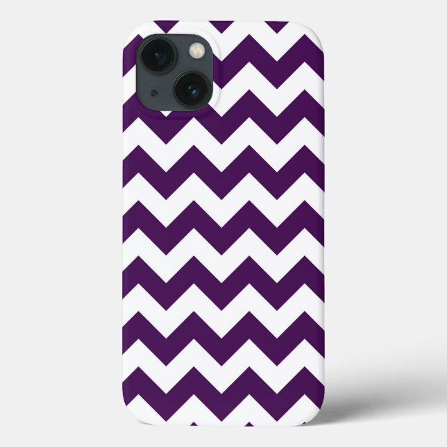 Coques Case-Mate iPhone Zigzag violet et blanc (Verso)