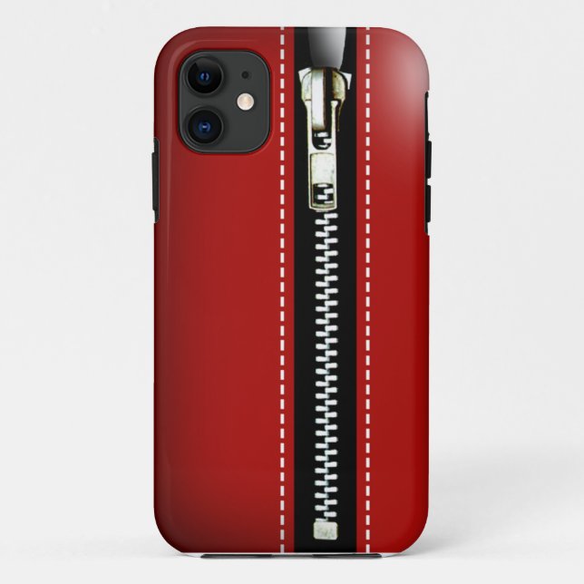 Coques Case-Mate iPhone Zip It Up - Trompe L'Oeil rouge (Dos)