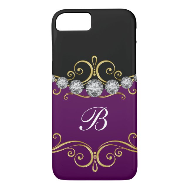 Coques iphone chics de monogramme (Dos)