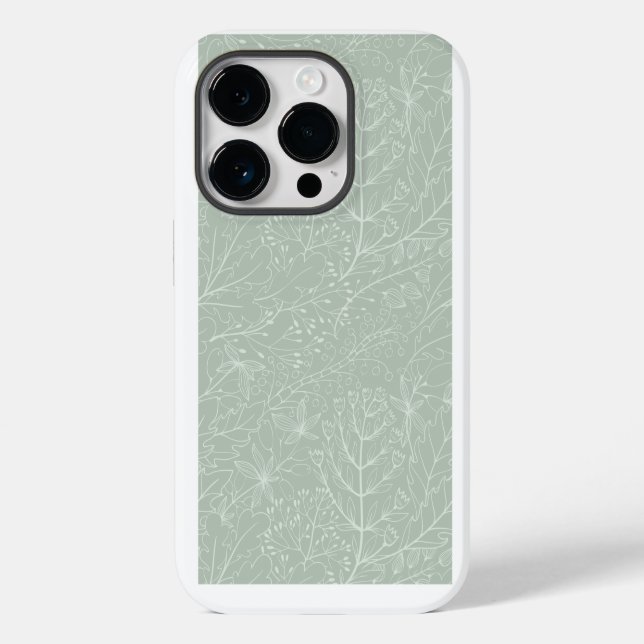 Coques iphone de conception feuille 14 pro (Verso)