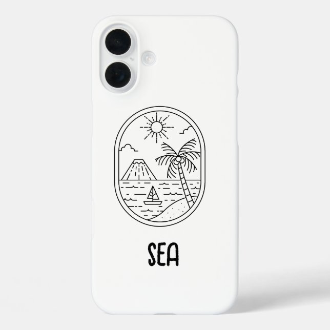 coquet étui de téléphone de plage  (Verso)