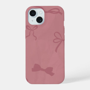 coquet motif de noeud rose iphone 15 coque