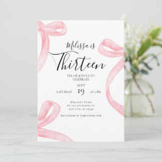 Coquette 13. Geburtstagsläden | Extravagant Bow Einladung