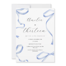 Coquette 13. Party Girl Blue Bow Elegantes Ribbon