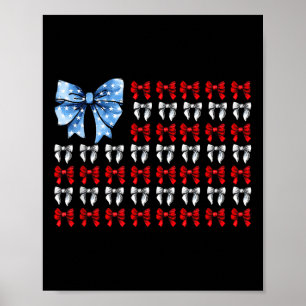 Coquette 4. Juli Bow American Flag Frauen Mädchen Poster