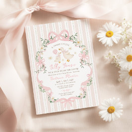 Coquette Alberne Gans Rosa Schleife Mädchen Baby S Einladung
