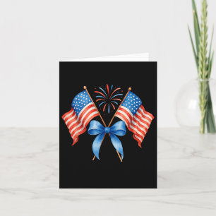 Coquette American Flag 4. Juli Patriotische Frauen Karte