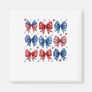 Coquette American Flag Coquette Bow 4. Juli Magnet