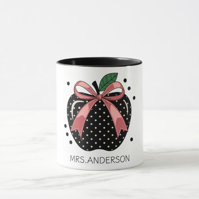 Coquette Apple Teacher Gift Tasse (Zentrum)