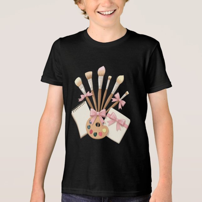 Coquette artist art club Tri-Blend shirt (Vorderseite)