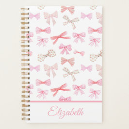 Coquette Ästhetik Light Pink Bows Planer