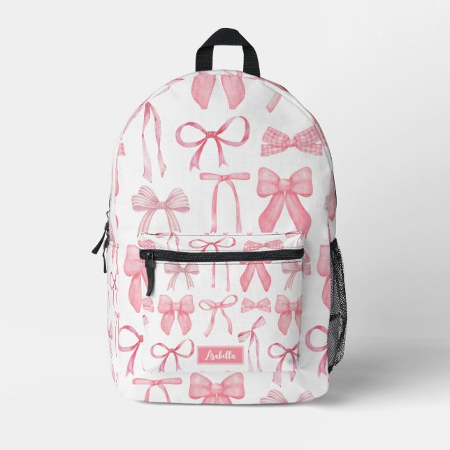 Coquette Ästhetische Niedlich Giro Feminine Pink B Bedruckter Rucksack (Vorderseite)