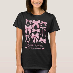 Coquette Ästhetischer Pink-Bauch Brustkrebs T-Shirt