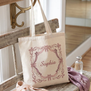 Coquette-Ballerina-Name-Tasche Vintage Tragetasche