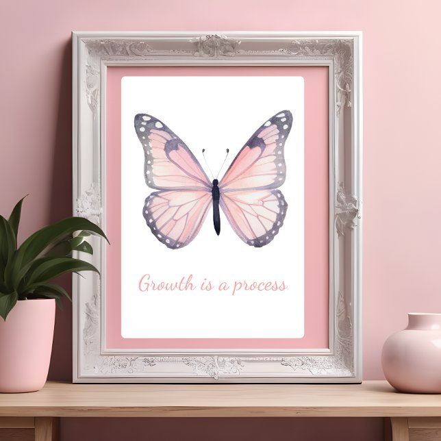 Coquette Balletcore Light Pink Butterfly Poster (Von Creator hochgeladen)
