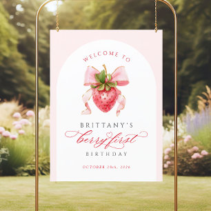 Coquette Berry Erster Geburtstag DIGITAL Poster