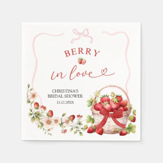 Coquette Berry in Liebe Brautparty Napkins Serviette