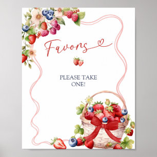 Coquette Berry In Love Brautparty-Schild Poster