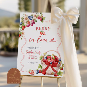 Coquette Berry In Love Brautparty-Willkommensschil Poster