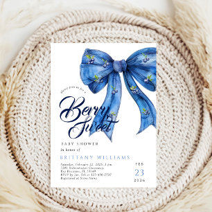 Coquette Berry Sweet Heidelbeere Babydusche Einladung