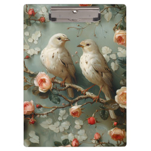 Coquette Birds Floral Klemmbrett