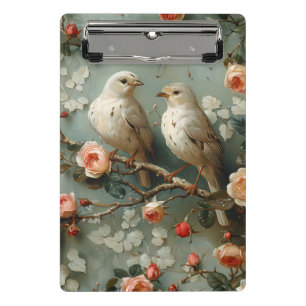 Coquette Birds Floral Mini Klemmbrett
