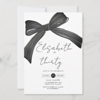 Coquette Black Bow 30. Einladung