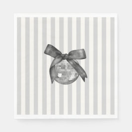 Coquette Black Bow & Disco Ball Elegante Serviette