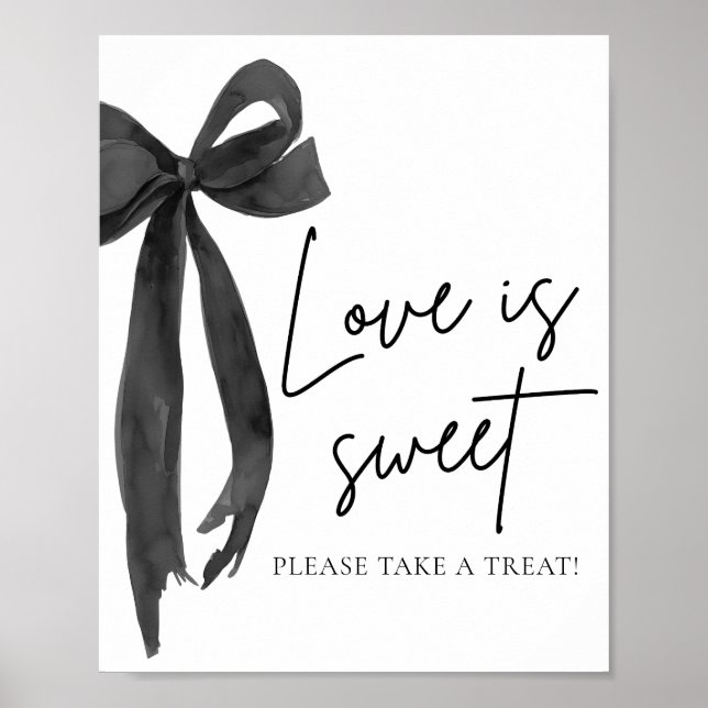 Coquette Black Bow Liebe ist Sweet Leckerei Gefall Poster (Vorne)
