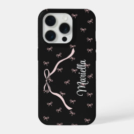Coquette Black Bow Personalized Phone iPhone 15 Pro Hülle