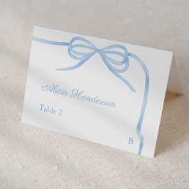 Coquette Blue Bow Individuelle Hochzeitsfeiern Pla Tischnummer