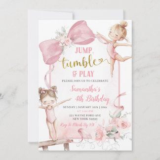 Coquette Blush Pink Floral Bow Birthday  Einladung