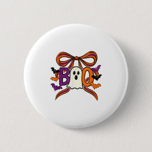 Coquette Boo Ghost Bow Niedlich Spooky Funny Hallo Button