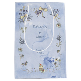 Coquette Border Wasserfarbe Mittlere Geschenktüte