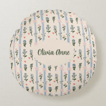 Coquette Botanical Pink Bow Custom Name Nursery