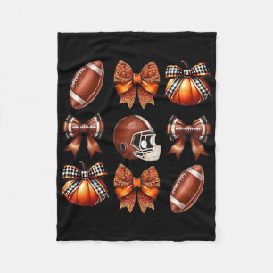 Coquette Bow American Footll Game Day Erntedank Fleecedecke